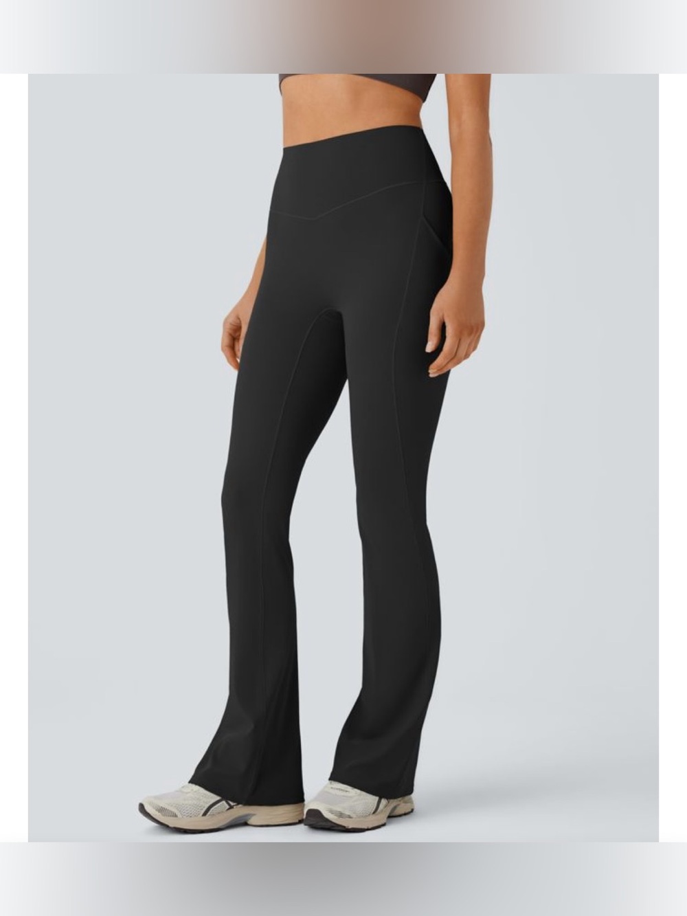 NWT!! SoftlyZero™ QuickDry High Waisted Tummy Control Pocket Yoga Flare Pants XS